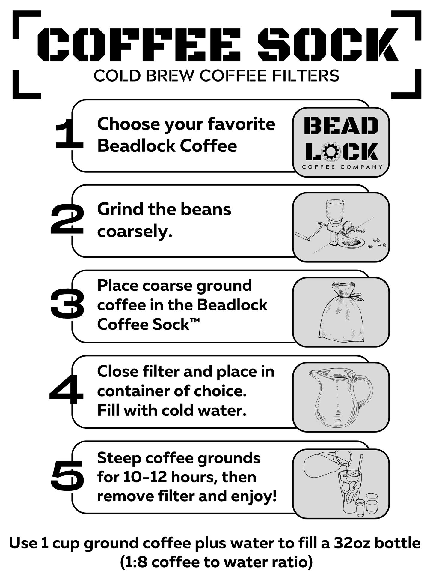 Coffee Socks - Cold Brew Filters - Beadlock Coffee